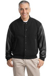 Wool and Leather Letterman Jacket