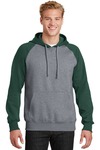 Raglan Colorblock Pullover Hooded Sweatshirt