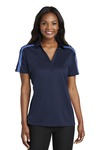 Ladies Silk Touch Performance Colorblock Stripe Polo