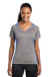 Ladies Heather Colorblock Contender ™ V Neck Tee