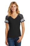 Ladies Game V Neck Tee DM476Gil