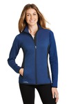 Ladies Full Zip Heather Stretch Fleece Jacket