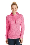 LST225SVJH Ladies PosiCharge ® Electric Heather Fleece Hooded Pullover