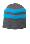 Fleece Lined Striped Beanie Cap