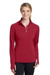 Ladies Sport Wick ® Textured 1/4 Zip Pullover