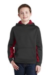 Youth Sport Wick ® CamoHex Fleece Colorblock Hooded Pullover