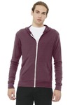 Unisex Triblend Full Zip Lightweight Hoodie