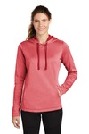 Ladies PosiCharge ® Sport Wick ® Heather Fleece Hooded Pullover