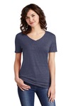 Women's Snow Heather Jersey V Neck T Shirt