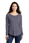 Women's PosiCharge ® Long Sleeve Tri Blend Wicking Scoop Neck Raglan Tee