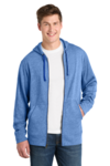 PosiCharge ® Tri Blend Wicking Fleece Full Zip Hooded Jacket