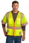 Ansi 107 Class 3 Surveyor Mesh Zippered Two Tone Short Sleeve Vest