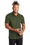 Stretch Pique Full Button Polo