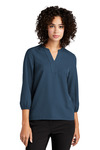 Women's Stretch Crepe 3/4 Sleeve Blouse