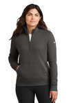 Ladies Club Fleece Sleeve Swoosh 1/2 Zip