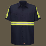 Enhanced Visibility Short Sleeve Cotton Work Shirt