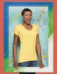 District® - Juniors 1x1 Rib V-Neck Tee. DT234V 